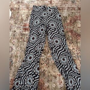 Funky 70s Style Pants with Fun Floral Print